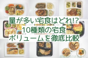 量が多い宅食はどれ!? 10種類の宅食のボリュームを徹底比較