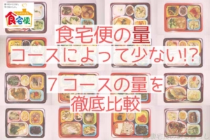 食宅便の量はコースによって少ない!? 7コースの量を徹底比較