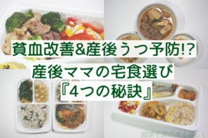 貧血改善&産後うつ予防!? 産後ママの宅食選び『4つの秘訣』